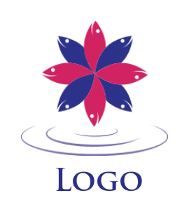 pet logo icon fishes forming lotus flower - logodesign.net