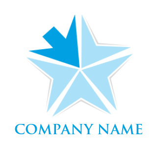 marketing logo five abstract arrows making star 