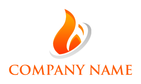 generate an energy logo fire in swoosh hvac