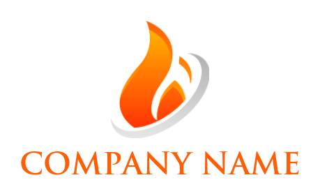 make an energy logo fire in swoosh hvac - logodesign.net