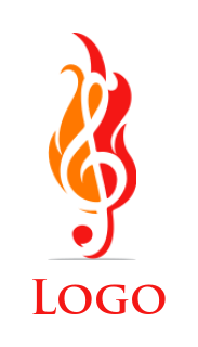 flaming treble clef generator 