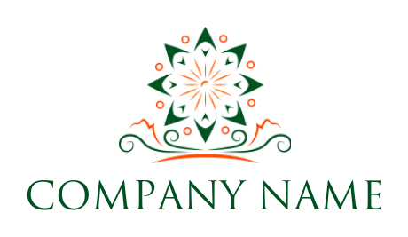 generate a gemstones logo floral Mandala