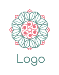 spa logo template floral ornamental mandala