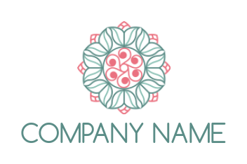 spa logo template floral ornamental mandala