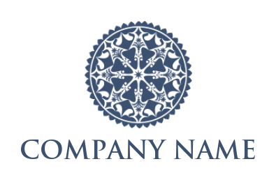 design a spa logo floral pattern mandala badge 