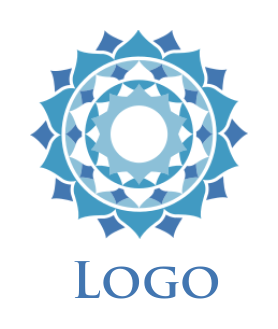 make a spa logo flower Mandala - logodesign.net