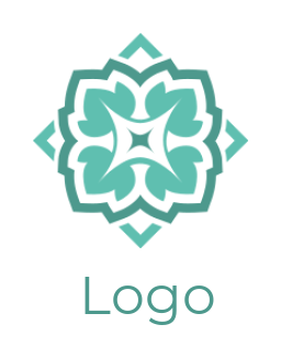 generate a spa logo with a flower ornament