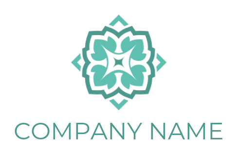 generate a spa logo with a flower ornament