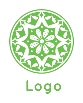 spa logo maker flower pattern mandala - logodesign.net