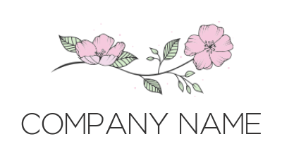 beauty logo image flowers with some leaves