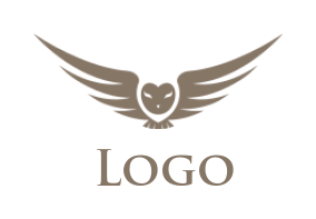 make an animal logo flying owl - logodesign.net