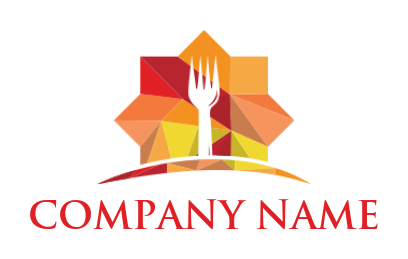 make a restaurant logo fork in crystal star