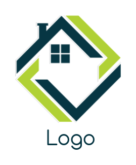 make a real estate logo four roof moving around 