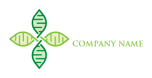 make four DNA leaves moving around each other