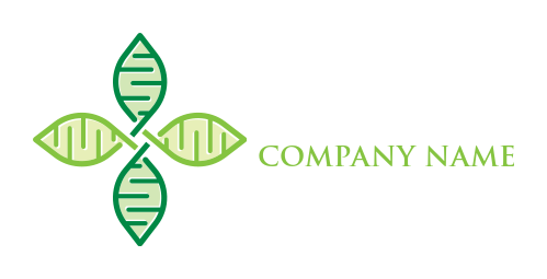 make four DNA leaves moving around each other