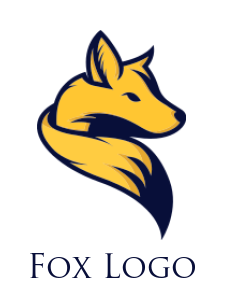 generate an animal logo with a fox mascot