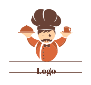 create a logo of funny looking cartoon chef