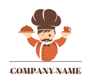 create a logo of funny looking cartoon chef