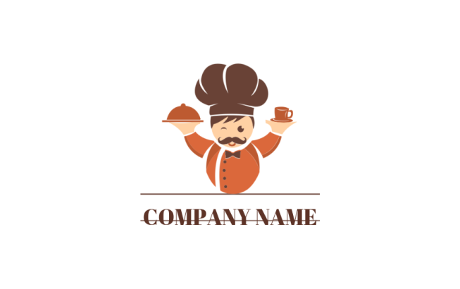 create a logo of funny looking cartoon chef