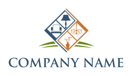 home improvement logo furnishing in window