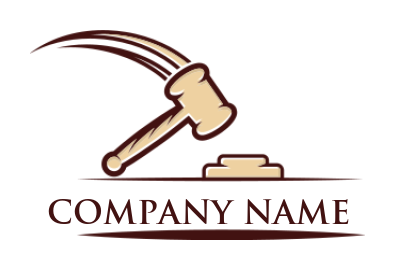 attorney logo maker  judge gavel hitting - logodesign.net