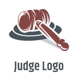 attorney logo maker gavel on round block - logodesign.net