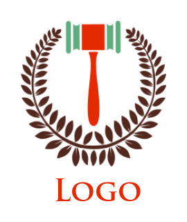 attorney logo image gavel with laurel wreath