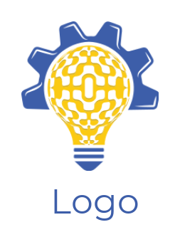 make an IT logo gear and bulb - logodesign.net