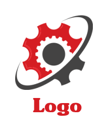 engineering logo gear inside gear with swoosh