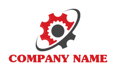 engineering logo gear inside gear with swoosh