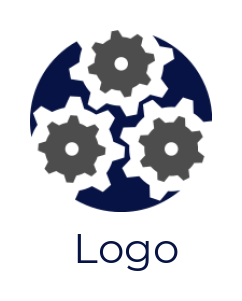 engineering logo maker gears in circle - logodesign.net