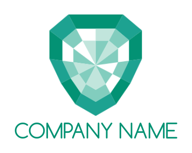 generate a gemstones logo gem in shield shape