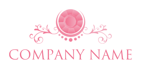 gemstone in ornament with small circles under