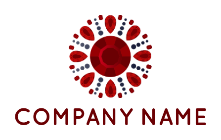 generate a jewelry logo of gemstones in circle