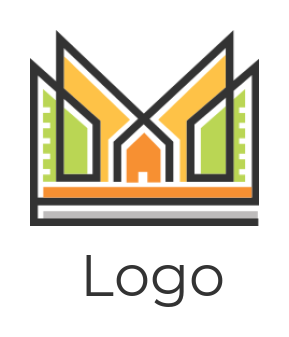 real estate logo of geometric shape real estate