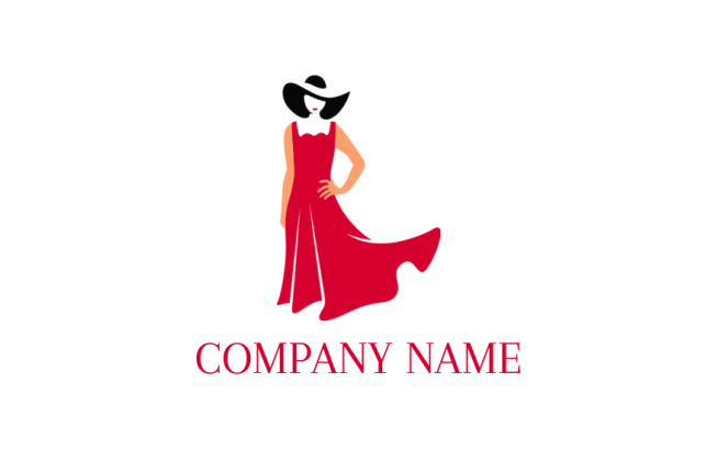 fashion logo icon of girl wearing hat and dress | Logo Template by LogoDesign.Net fashion logo icon of girl wearing hat and dress | Logo Template by LogoDesign.Net
