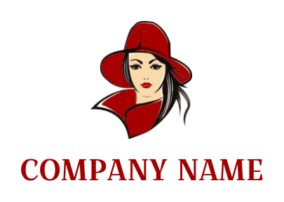 create a fashion logo girl wearing hat - logodesign.net