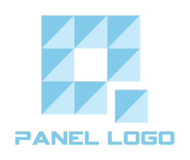 create a home improvement logo glass triangles