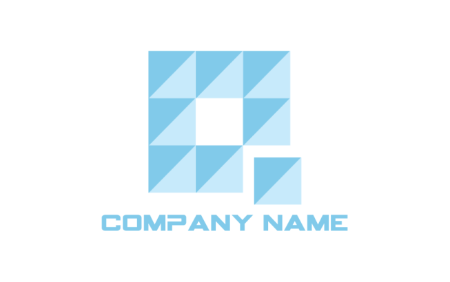 glass triangles or square mirrors logo template