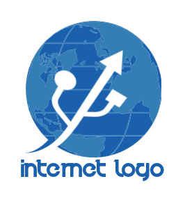 internet logo of a globe with connection arrow