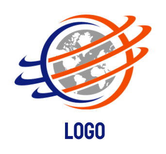 IT logo icon globe with swoosh - logodesign.net