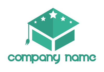 make an education logo graduation cap with stars - logodesign.net