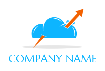 investment logo icon graph arrow in cloud - logodesign.net