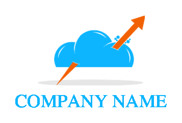 investment logo icon graph arrow in cloud - logodesign.net