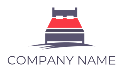 home improvement logo icon furniture bed swoosh