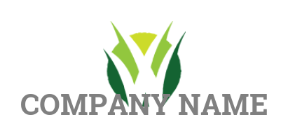 grass forming letter W for Agriculture logo maker