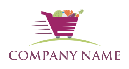 trade logo groceries in shopping cart