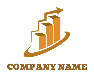 growth in bar graph logo creator for stock market 