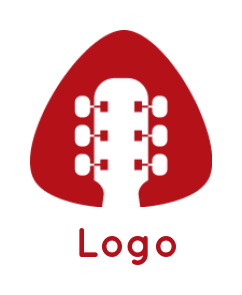 make a music logo guitar negative space - logodesign.net