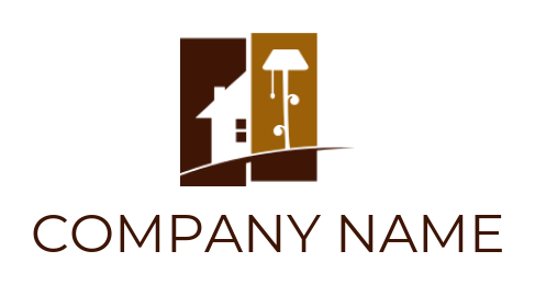 design a home improvement logo half house and lamp in bars - logodesign.net